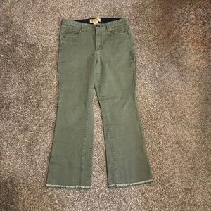 Democracy Ab Technology Army Green Distressed Ankle Women's Jeans - Size 8
